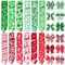 12 Rolls Valentine's Day Wired Edge Ribbon for Wreaths 2 Inch x 60 Yards Red Pink Heart Gnome Truck Print Grosgrain Ribbon Shamrock Clover Crafts for St Patricks Day Party Supplies 12 Styles